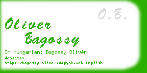 oliver bagossy business card
